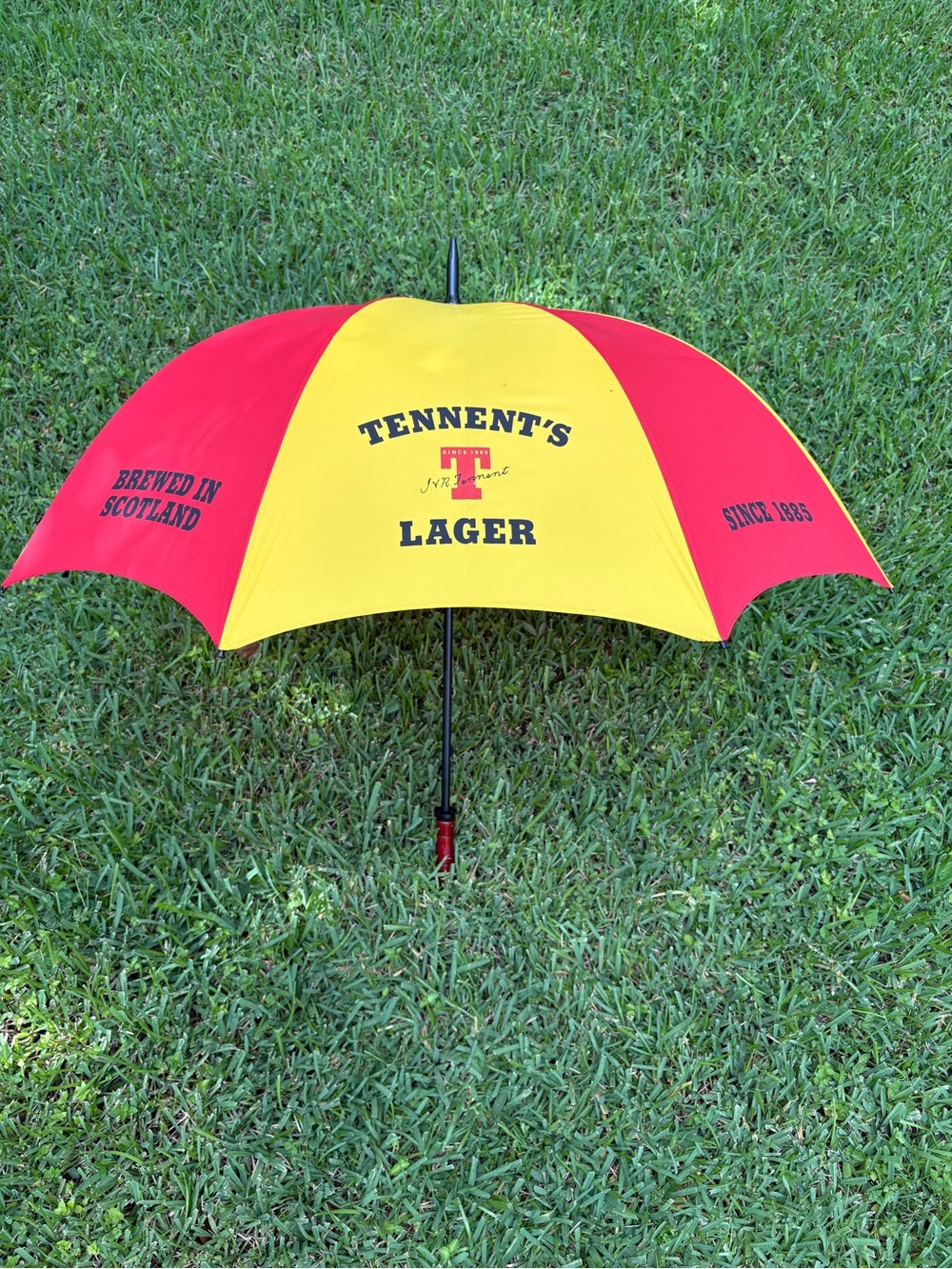 Tennent's Lager Red & Yellow Umbrella
